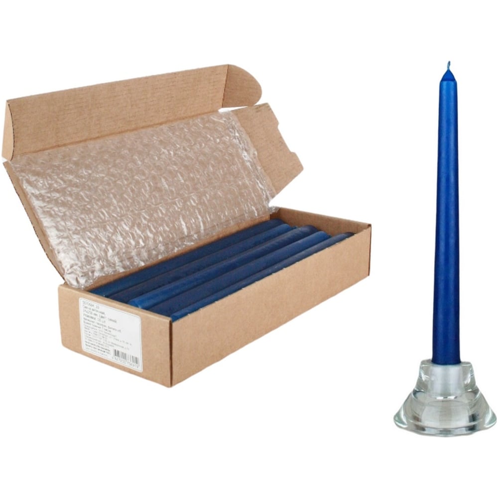 Изображение товара Античная свеча Lumi 22x250 мм, цвет синий, 10 шт 5070604_10