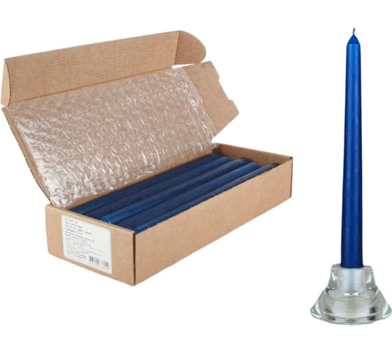 Изображение товара Античная свеча Lumi 22x250 мм, цвет синий, 10 шт 5070604_10