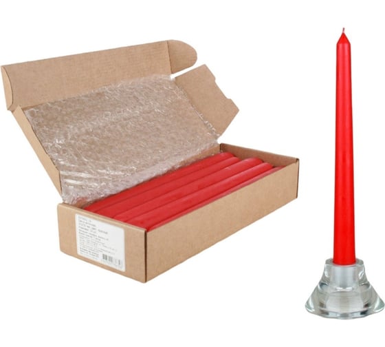 Изображение товара Античная свеча Lumi 22x250 мм, цвет красный, 10 шт 5070602_10