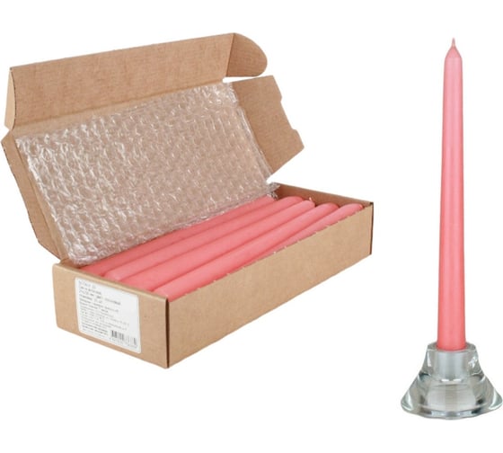 Изображение товара Античная свеча Lumi 22x250 мм, цвет лососевый, 10 шт 5070614_10