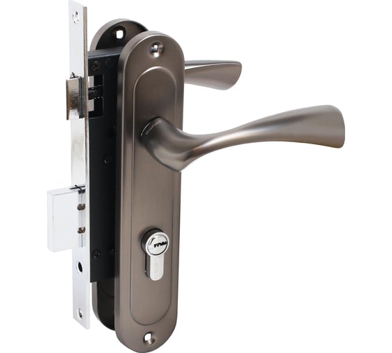 Изображение товара Врезной замок БУЛАТ ЗВ4-1.70.03.03 НОМОС (графит; 5 перфоключей; с ручками) 13977