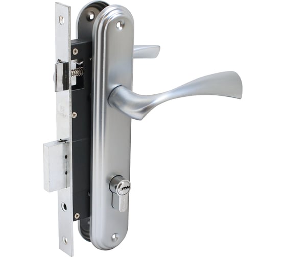 Изображение товара Врезной замок БУЛАТ ЗВ4-1.03.07 НОМОС (титан; 5 перфоключей; с ручками) 13965