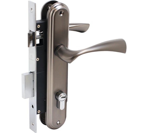 Изображение товара Врезной замок БУЛАТ ЗВ4-1.03.03 НОМОС (графит; 5 перфоключей; с ручками) 13964