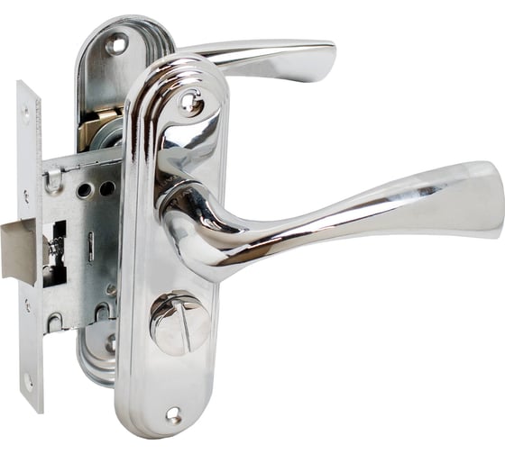 Изображение товара Защелка БУЛАТ ЗЩ1-Д03.04 (Л) НОМОС (хром; левая; с фиксацией) 13960