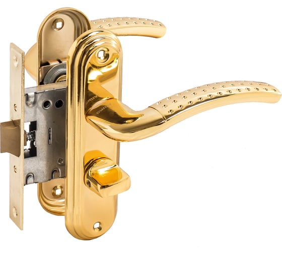 Изображение товара Защелка БУЛАТ ЗЩ1-Д01.05 (П) АЛЬФА (золото; правая; с фиксацией) 13949