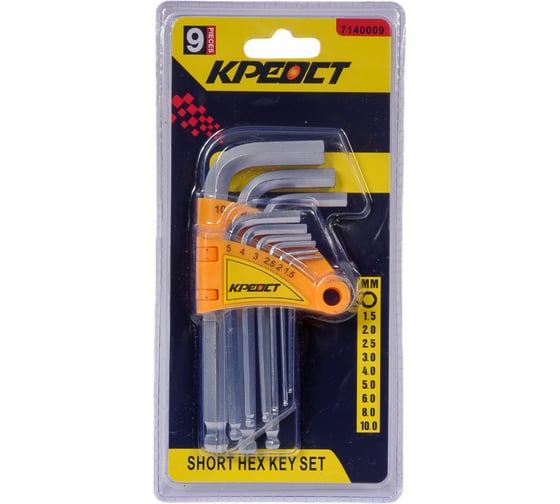 Изображение товара Набор шестигранных ключей Креост 7140009