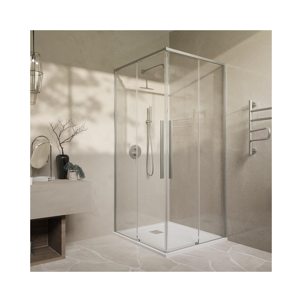 Изображение товара Душевой уголок Слим-Н (Slim-N) VINCEA (900x900, брашированный никель, стекло прозрачное), VSS-4SN900CLBN Изображение товара Душевой уголок Слим-Н (Slim-N) VINCEA (900x900, брашированный никель, стекло прозрачное), VSS-4SN900CLBN