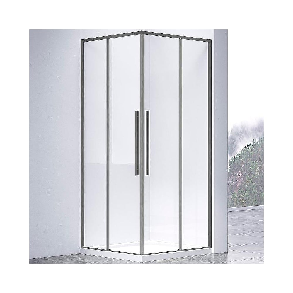 Изображение товара Душевой уголок Слим-Н (Slim-N) VINCEA, 1000х800, вороненая сталь, стекло прозрачное, VSS-4SN8010CLGM Изображение товара Душевой уголок Слим-Н (Slim-N) VINCEA, 1000х800, вороненая сталь, стекло прозрачное, VSS-4SN8010CLGM
