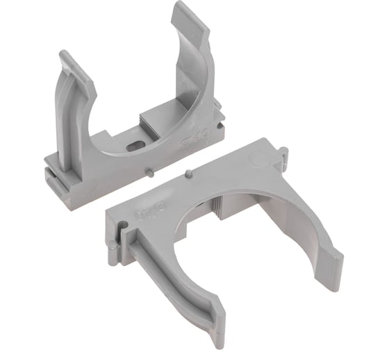 Изображение товара Серая крепеж-клипса для труб REXANT d 40 мм, 30 шт. 28-0140-2