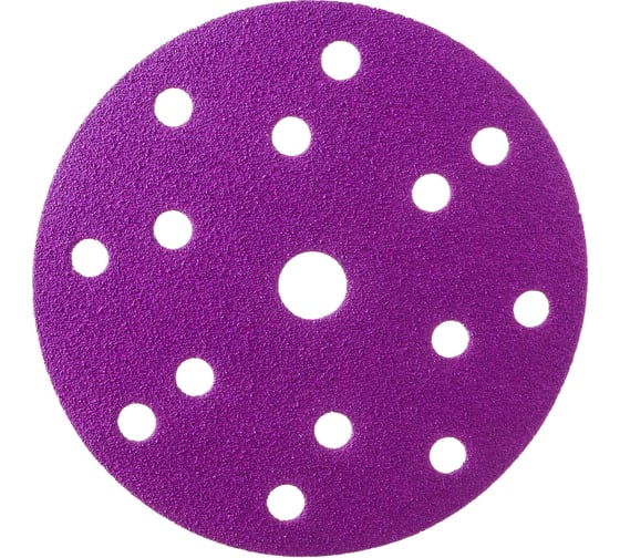 Изображение товара Круг шлифовальный Purple PP627 (150 мм; 15 отверстий; Р80; 100 шт) Hanko PP627.150.15.0080