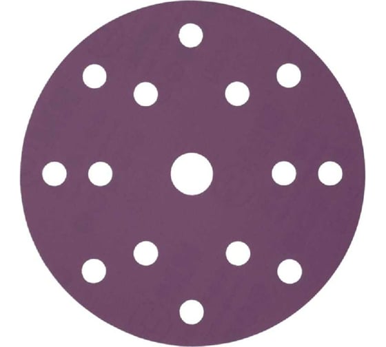 Изображение товара Круг шлифовальный Purple PP627 (150 мм; 15 отверстий; Р500; 100 шт) Hanko PP627.150.15.0500