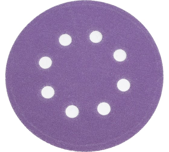 Изображение товара Круг шлифовальный Purple PP627 (125 мм; 8 отверстий; Р150; 100 шт) Hanko PP627.125.8.0150