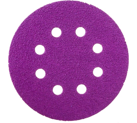 Изображение товара Круг шлифовальный Purple PP627 (125 мм; 8 отверстий; Р60; 100 шт) Hanko PP627.125.8.0060