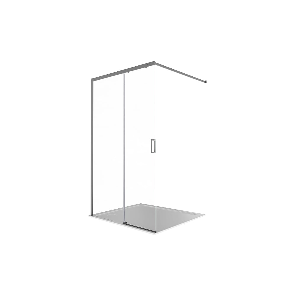Изображение товара Душевая перегородка раздвижная AQUATEK Walk in AQ.WISL.120.1GM с держателем, 1200x2000, профиль оружейная сталь, стекло прозрачное 5/6 мм 00000148906 Изображение товара Душевая перегородка раздвижная AQUATEK Walk in AQ.WISL.120.1GM с держателем, 1200x2000, профиль оружейная сталь, стекло прозрачное 5/6 мм 00000148906