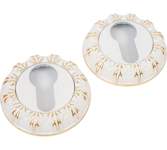 Изображение товара Накладка под цилиндр Вантаж (белый; золото) ET10WG