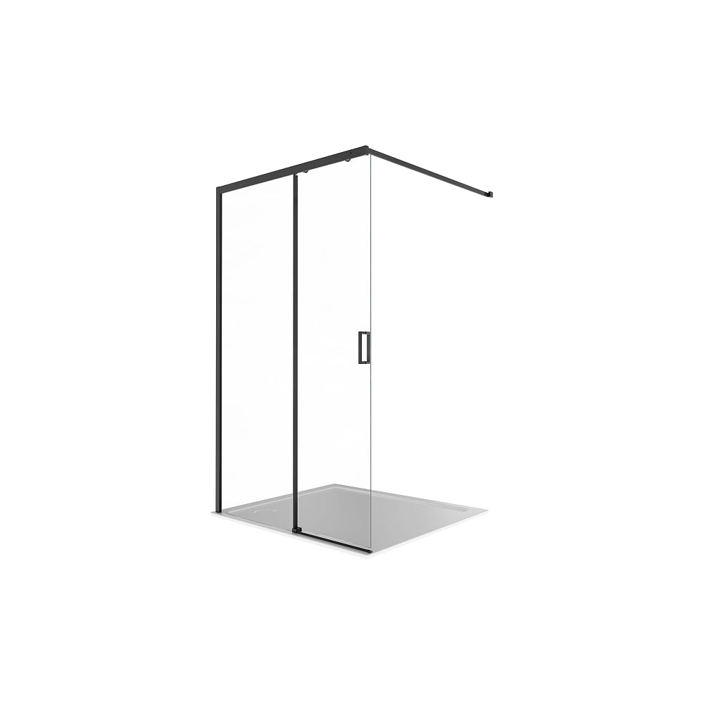 Изображение товара Душевая перегородка раздвижная AQUATEK Walk in AQ.WISL.120.1BL с держателем, 1200x2000, профиль черный, стекло прозрачное 5/6 мм 00000148905 Изображение товара Душевая перегородка раздвижная AQUATEK Walk in AQ.WISL.120.1BL с держателем, 1200x2000, профиль черный, стекло прозрачное 5/6 мм 00000148905