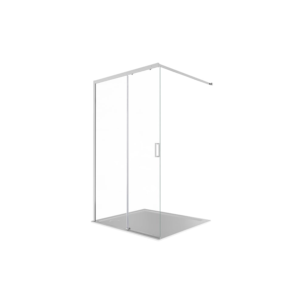 Изображение товара Душевая перегородка раздвижная AQUATEK Walk in AQ.WISL.120.1CH с держателем, 1200x2000, профиль хром, стекло прозрачное 5/6 мм 00000148904 Изображение товара Душевая перегородка раздвижная AQUATEK Walk in AQ.WISL.120.1CH с держателем, 1200x2000, профиль хром, стекло прозрачное 5/6 мм 00000148904