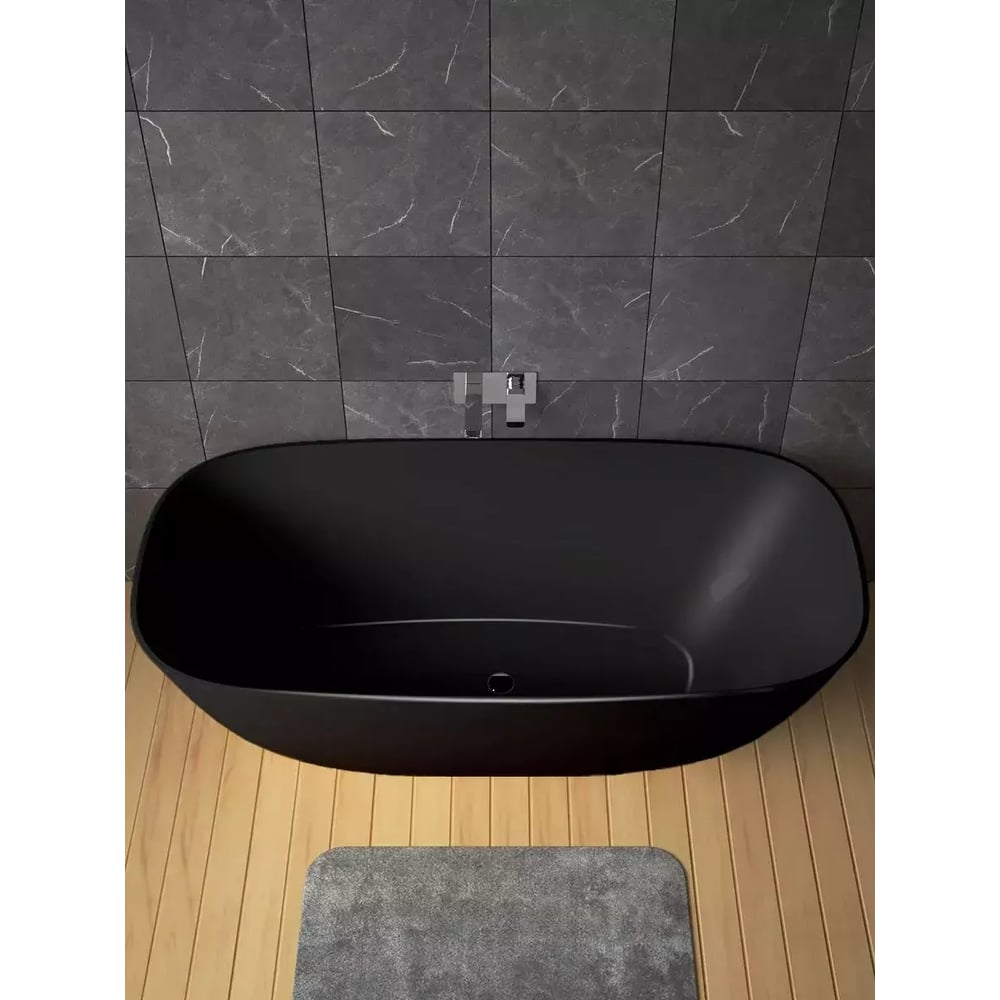 Изображение товара Ванна из искусственного камня ЛИТКАМ SFERA 159.5x79, черный глянец LKV-159.5.79B.SFERA Изображение товара Ванна из искусственного камня ЛИТКАМ SFERA 159.5x79, черный глянец LKV-159.5.79B.SFERA