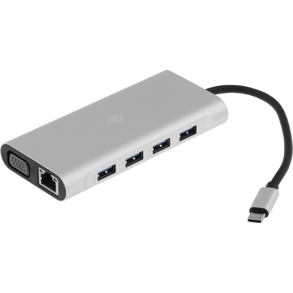 Изображение товара Стыковочная станция DIGMA DS-051 USB Type-C серебристый 1xHDMI 1xVGA 1xRJ-45 1xUSB Type-C 1xUSB 3.0 1983281
