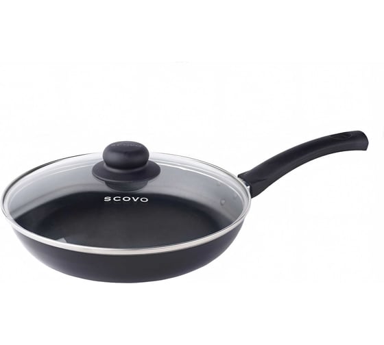 Изображение товара Сковорода SCOVO диаметр 26 см стеклянная крышка RC-010