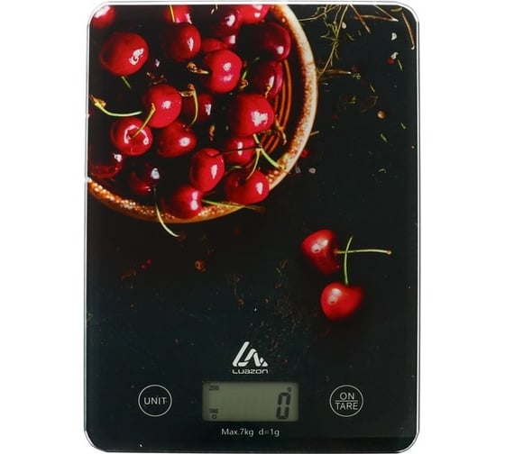 Изображение товара Кухонные электронные весы LUAZON LVK-702 Черешня, до 7 кг 7090558