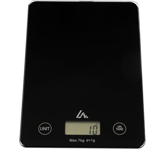 Изображение товара Кухонные электронные весы LUAZON LVK-702 до 7 кг, черные 3549060