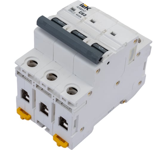 Изображение товара Автоматический выключатель IEK ARMAT M06N 3P C 63А AR-M06N-3-C063