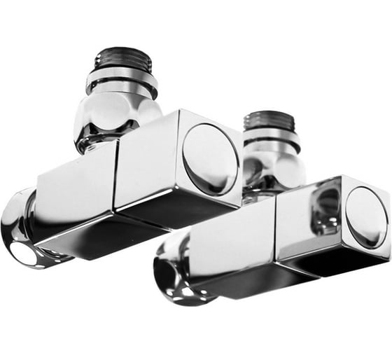 Изображение товара Кран-вентиль ENERGY угловой/квадрат, ручка квадр, хром, 3/4 х 1/2 г/ш, пара УТ-УТ-00974