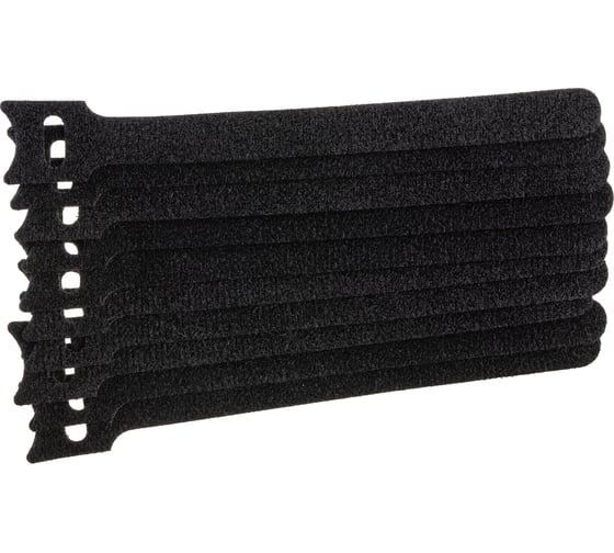 Изображение товара Многоразовая стяжка-липучка DORI 150x12 мм черная 10 шт 42211