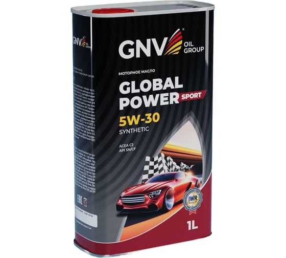 Изображение товара Синтетическое моторное масло GNV Global Power Sport 5W-30 Synthetic C3, 1л GPS1M10564010130530001