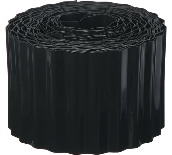 Изображение товара Бордюрная лента Greengo 0.1x9 м, гофра, толщина 0.6 мм, пластиковая, черная 4371754