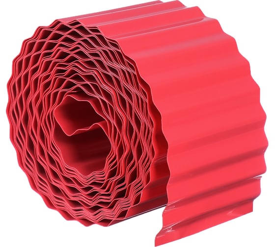 Изображение товара Бордюрная лента Greengo 0.1x9 м, гофра, толщина 0.6 мм, пластиковая, красная 4833131