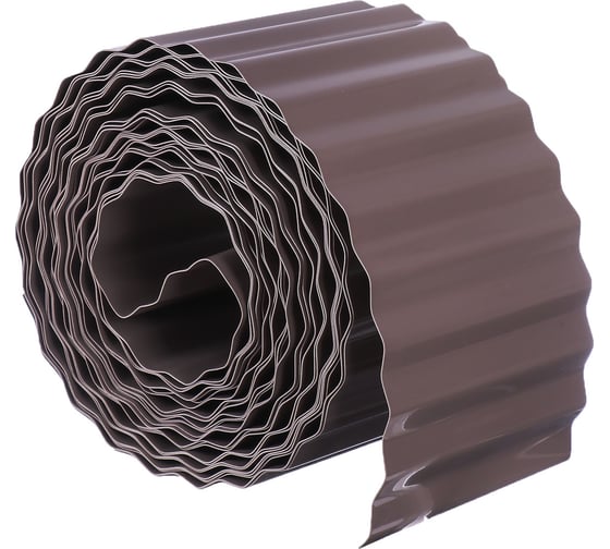 Изображение товара Бордюрная лента Greengo 0.1x9 м, гофра, толщина 0.6 мм, пластиковая, темно-коричневая 4239447