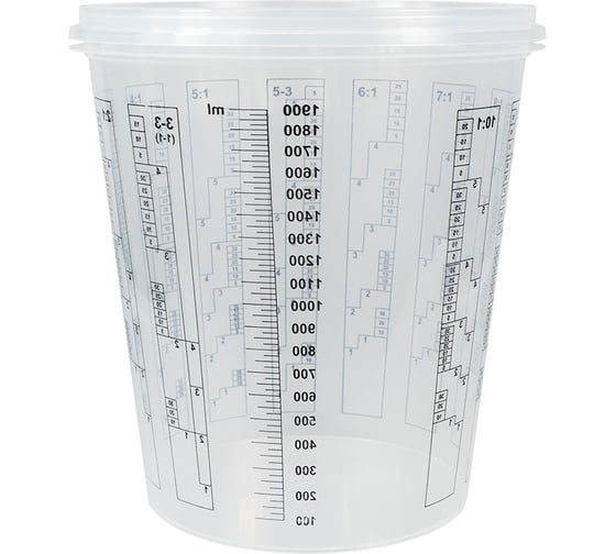 Изображение товара Пластиковая емкость пластиковая для смешивания красок WOLF 2,3л, 100 шт. 1.4021.2300