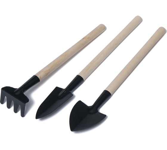 Изображение товара Набор садового инструмента для комнатных растений Greengo 3 предмета, 24 см, деревянные рукоятки 1221431