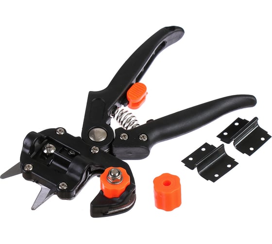 Изображение товара Прививочный секатор с 2-я насадками Greengo металл 1003811