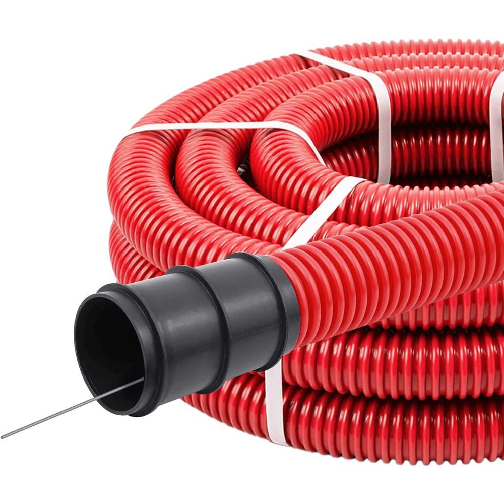 Изображение товара Гибкая гофра для кабеля TDM ELECTRIC 110мм ПНД с зондом 50м красная