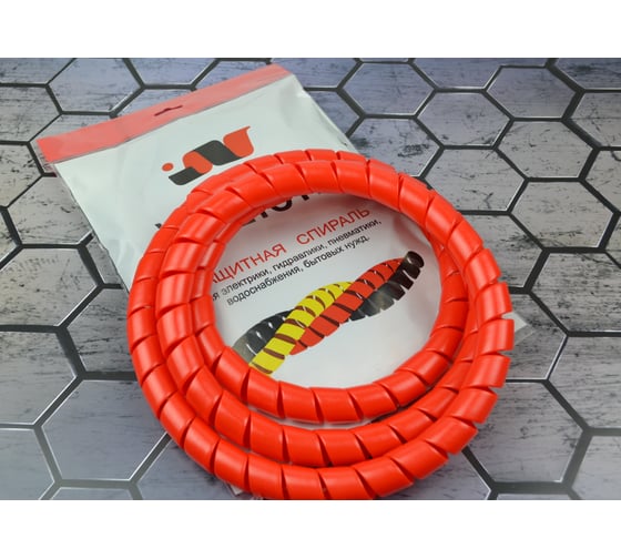 Изображение товара Защитная пластиковая спираль Урдюга d25мм красная пакет 2м URСП25К02