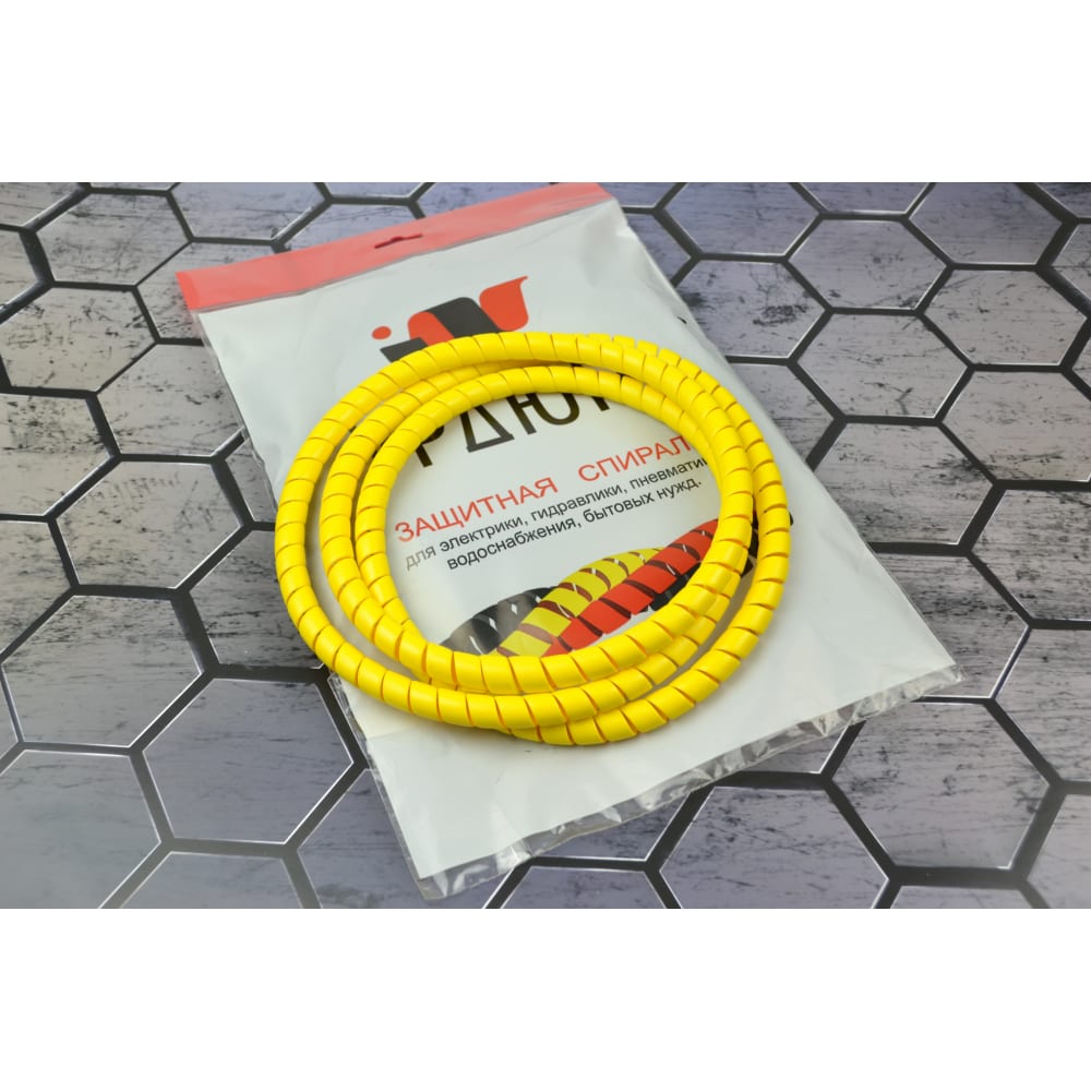 Пластиковая защитная спираль УРДЮГА, URСП16Ж02, желтый, пластик  - купить со скидкой