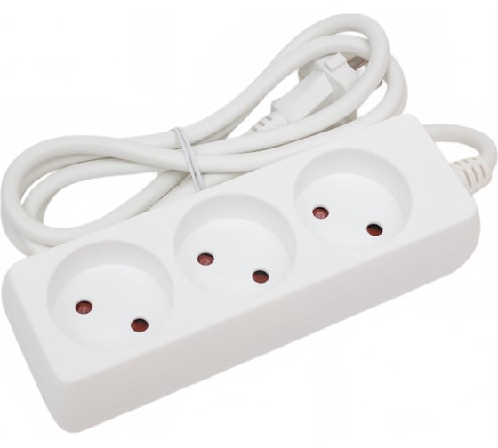 Изображение товара Бытовой удлинитель truEnergy 3 розетки кабель ПВС 2x1 мм2 1,5м 15001
