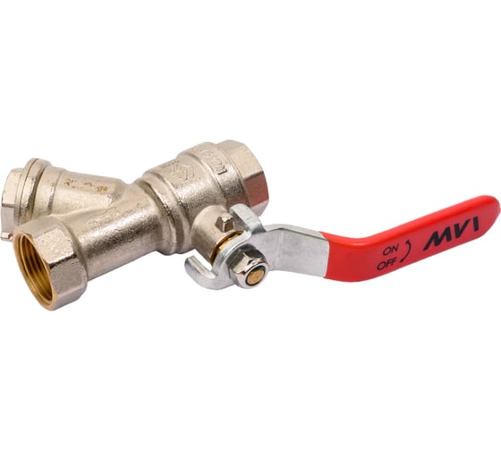 Изображение товара Шаровой кран MVI полнопроходной с фильтром 3/4" внутренняя-внутренняя, ручка BV.631.05