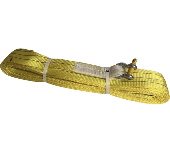 Изображение товара Буксировочный текстильный строп Сталь-91 90мм 21т 5м 2 слоя+скоба 4687202227594