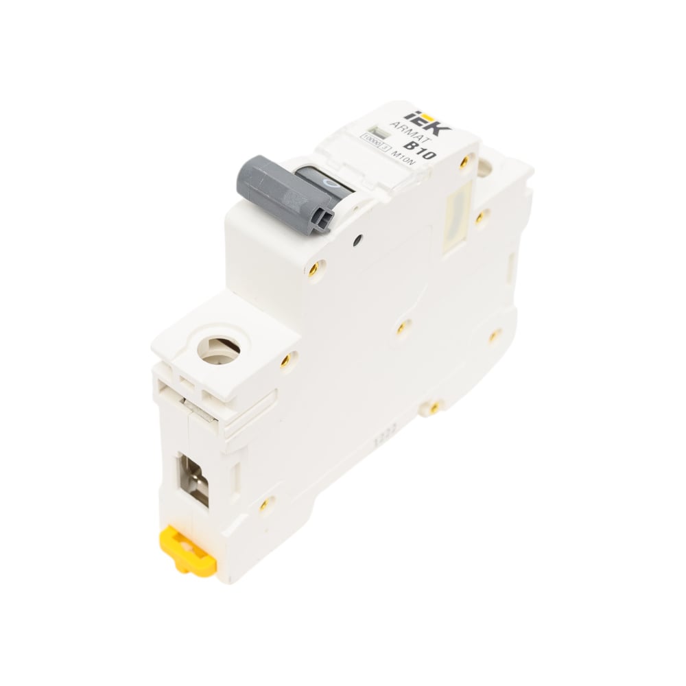Изображение товара Автоматический выключатель IEK ARMAT M10N 1P B 10А для защиты электрических цепей