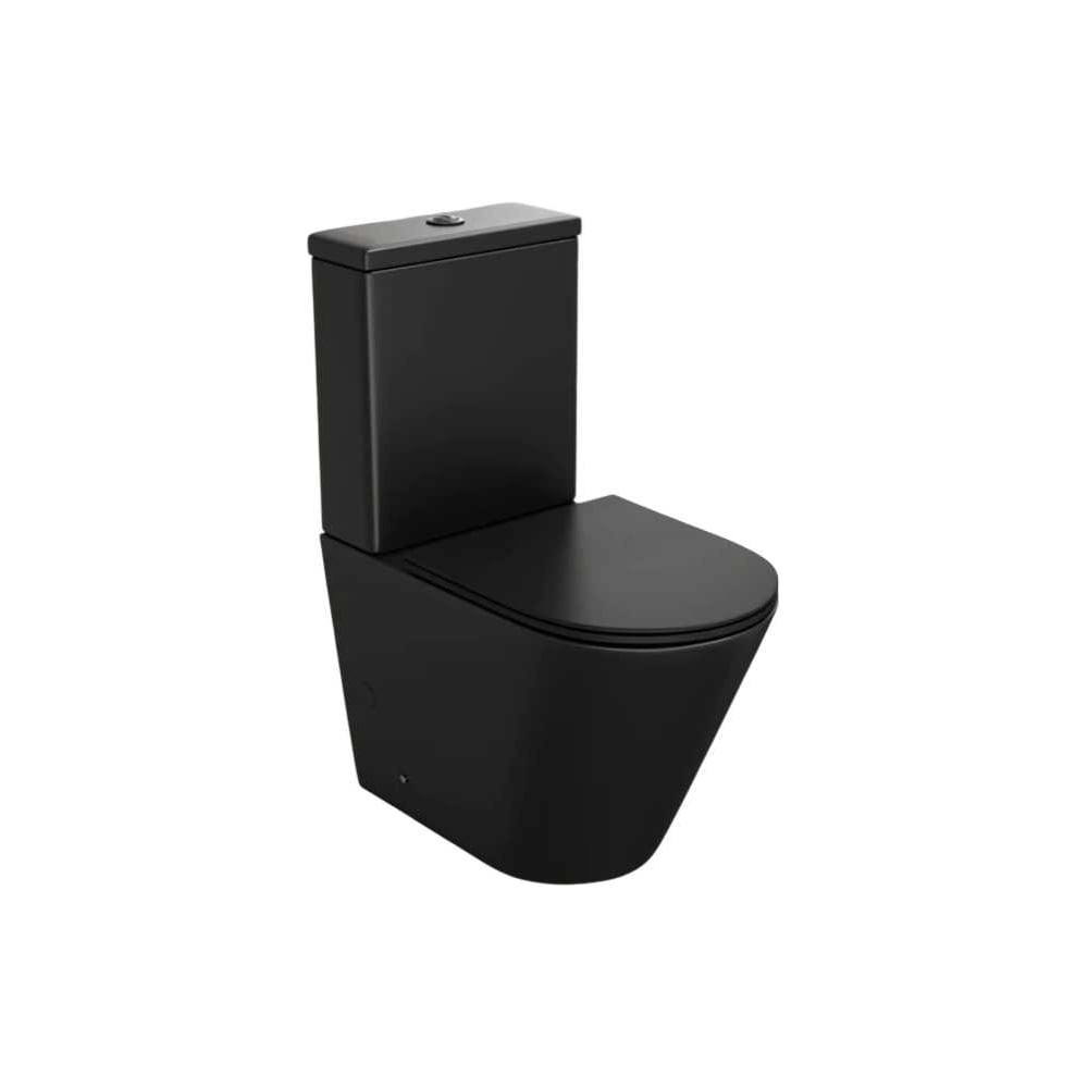 Изображение товара Унитаз напольный безободковый Teymi Solli Vortex Black, торнадо, быстросъемное сиденье с микролифтом T40209 ЦБ-00305160