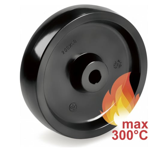 Изображение товара Колесо термостойкое под ось (80 мм; 150 кг; фенольная смола до 300С) под инновационную термовтулку Tellure rota 672201