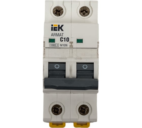 Изображение товара Автоматический выключатель IEK ARMAT M10N 2P C 10А AR-M10N-2-C010