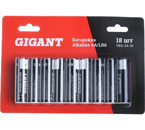 Изображение товара Батарейка Gigant Alkaline АА/LR6 блистер 18 шт. GBA-2A-18