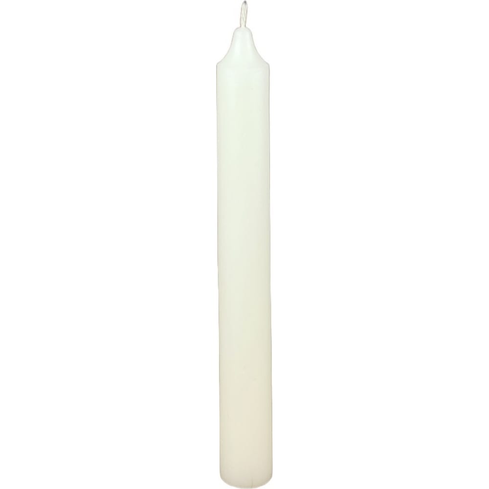 Хозяйственная свеча Lumi подсвечник леопольд белый с росписью 12см