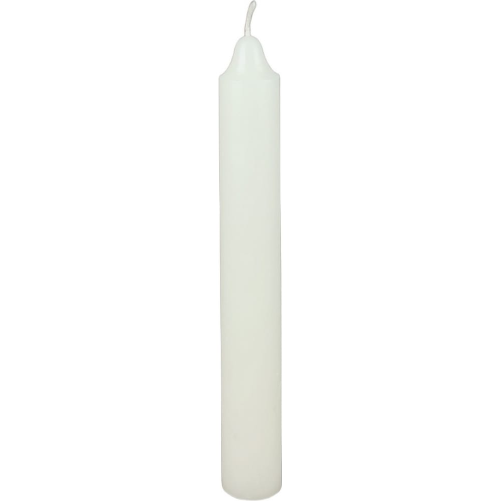 Хозяйственная свеча Lumi подсвечник пантеон белый 13см