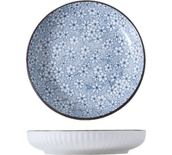 Изображение товара Тарелка ZDK Kitchen, Japanese Collection, цвет голубой, 17,5 см цветы 371592